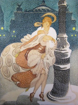 Gerda Wegener Painting - A Snowy Night at the Paris Opera Gerda Wegener
